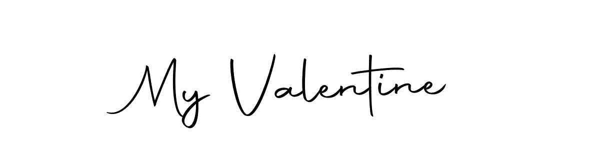 Design your own signature with our free online signature maker. With this signature software, you can create a handwritten (Autography-DOLnW) signature for name My Valentine. My Valentine signature style 10 images and pictures png