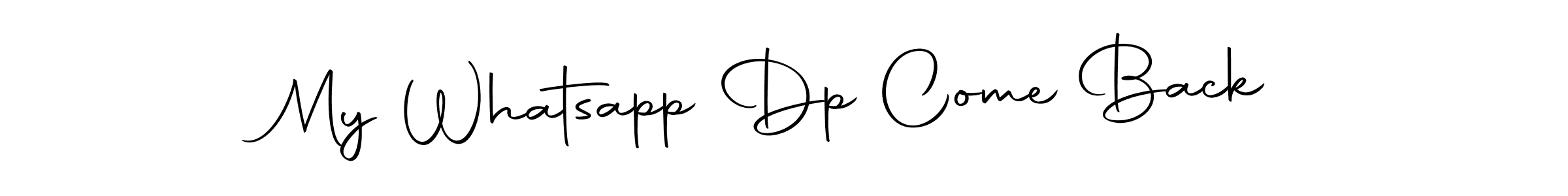 You can use this online signature creator to create a handwritten signature for the name My Whatsapp Dp Come Back. This is the best online autograph maker. My Whatsapp Dp Come Back signature style 10 images and pictures png