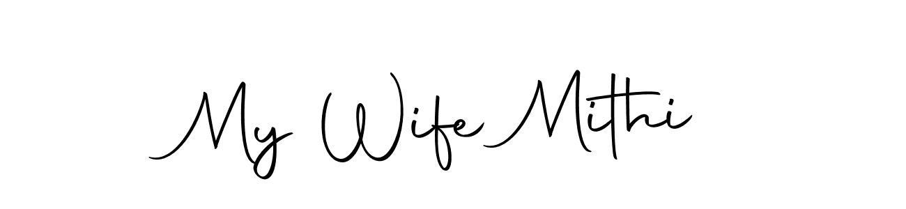 You can use this online signature creator to create a handwritten signature for the name My Wife Mithi. This is the best online autograph maker. My Wife Mithi signature style 10 images and pictures png