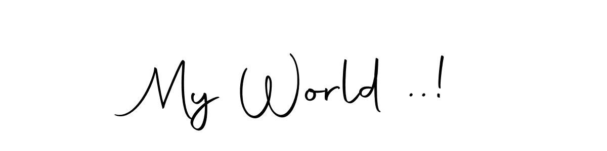 This is the best signature style for the My World ..! name. Also you like these signature font (Autography-DOLnW). Mix name signature. My World ..! signature style 10 images and pictures png