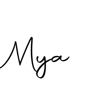 You should practise on your own different ways (Autography-DOLnW) to write your name (Mya) in signature. don't let someone else do it for you. Mya signature style 10 images and pictures png