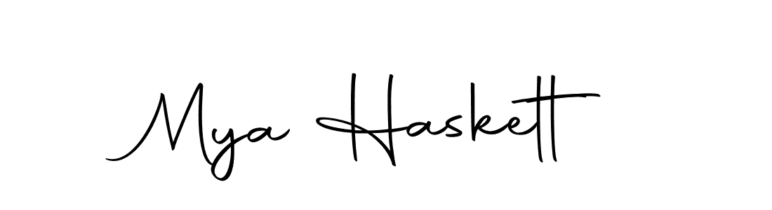 Use a signature maker to create a handwritten signature online. With this signature software, you can design (Autography-DOLnW) your own signature for name Mya Haskett. Mya Haskett signature style 10 images and pictures png