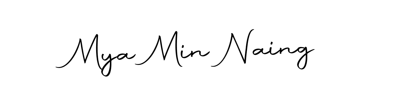 Design your own signature with our free online signature maker. With this signature software, you can create a handwritten (Autography-DOLnW) signature for name Mya Min Naing. Mya Min Naing signature style 10 images and pictures png