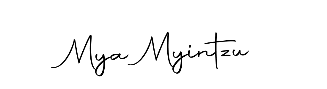 Create a beautiful signature design for name Mya Myintzu. With this signature (Autography-DOLnW) fonts, you can make a handwritten signature for free. Mya Myintzu signature style 10 images and pictures png