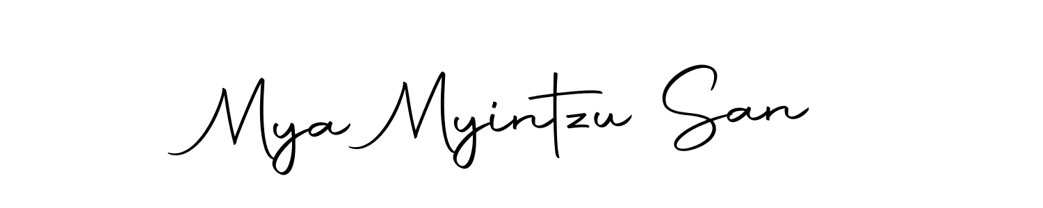 You should practise on your own different ways (Autography-DOLnW) to write your name (Mya Myintzu San) in signature. don't let someone else do it for you. Mya Myintzu San signature style 10 images and pictures png