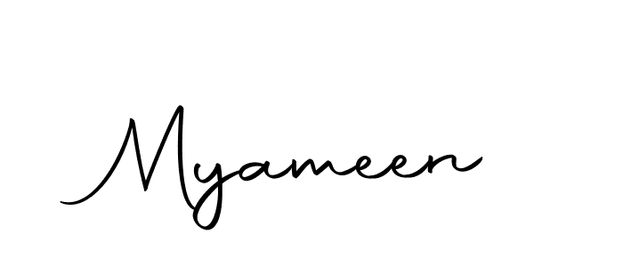 Create a beautiful signature design for name Myameen. With this signature (Autography-DOLnW) fonts, you can make a handwritten signature for free. Myameen signature style 10 images and pictures png