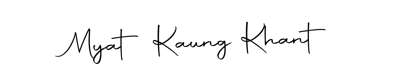 Create a beautiful signature design for name Myat Kaung Khant. With this signature (Autography-DOLnW) fonts, you can make a handwritten signature for free. Myat Kaung Khant signature style 10 images and pictures png