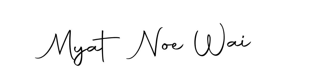 The best way (Autography-DOLnW) to make a short signature is to pick only two or three words in your name. The name Myat Noe Wai include a total of six letters. For converting this name. Myat Noe Wai signature style 10 images and pictures png