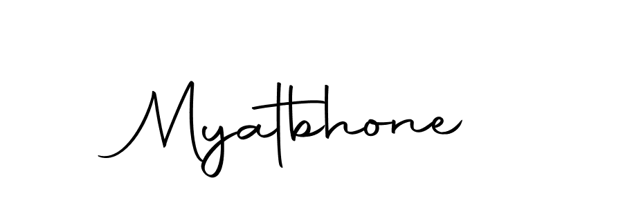 Use a signature maker to create a handwritten signature online. With this signature software, you can design (Autography-DOLnW) your own signature for name Myatbhone. Myatbhone signature style 10 images and pictures png