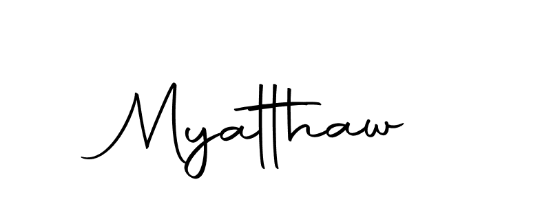 Make a beautiful signature design for name Myatthaw. With this signature (Autography-DOLnW) style, you can create a handwritten signature for free. Myatthaw signature style 10 images and pictures png