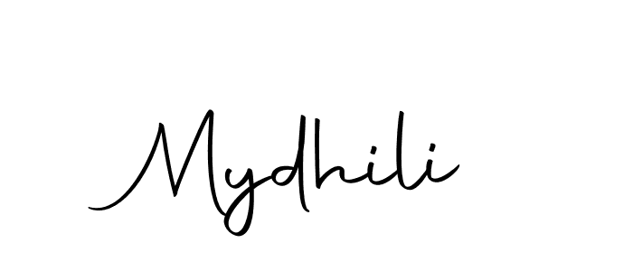 Mydhili stylish signature style. Best Handwritten Sign (Autography-DOLnW) for my name. Handwritten Signature Collection Ideas for my name Mydhili. Mydhili signature style 10 images and pictures png