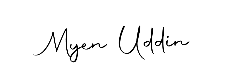 Use a signature maker to create a handwritten signature online. With this signature software, you can design (Autography-DOLnW) your own signature for name Myen Uddin. Myen Uddin signature style 10 images and pictures png