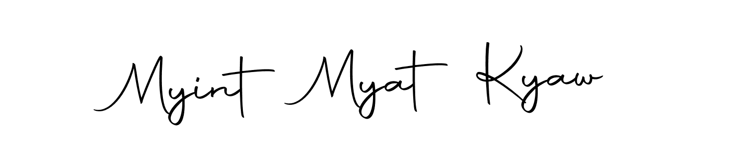 Design your own signature with our free online signature maker. With this signature software, you can create a handwritten (Autography-DOLnW) signature for name Myint Myat Kyaw. Myint Myat Kyaw signature style 10 images and pictures png