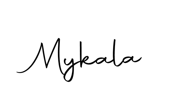 Use a signature maker to create a handwritten signature online. With this signature software, you can design (Autography-DOLnW) your own signature for name Mykala. Mykala signature style 10 images and pictures png