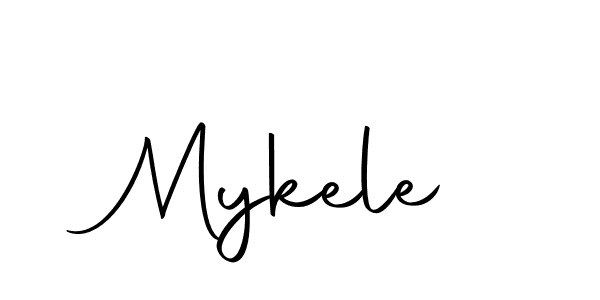 How to make Mykele name signature. Use Autography-DOLnW style for creating short signs online. This is the latest handwritten sign. Mykele signature style 10 images and pictures png