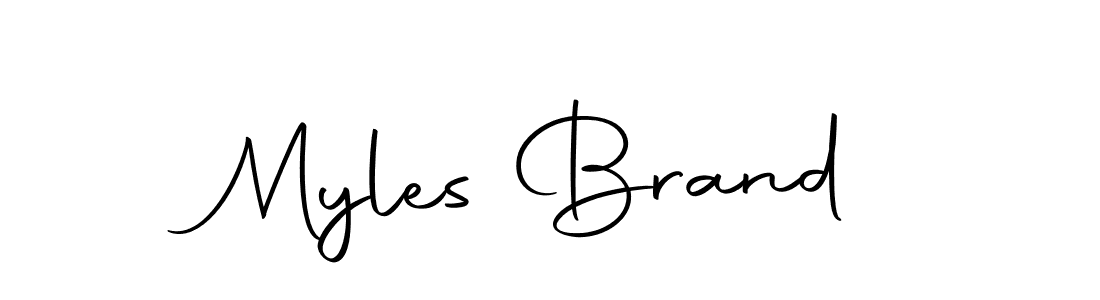 Create a beautiful signature design for name Myles Brand. With this signature (Autography-DOLnW) fonts, you can make a handwritten signature for free. Myles Brand signature style 10 images and pictures png