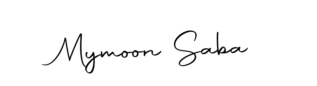 Use a signature maker to create a handwritten signature online. With this signature software, you can design (Autography-DOLnW) your own signature for name Mymoon Saba. Mymoon Saba signature style 10 images and pictures png