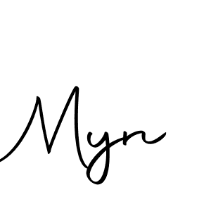 The best way (Autography-DOLnW) to make a short signature is to pick only two or three words in your name. The name Myn include a total of six letters. For converting this name. Myn signature style 10 images and pictures png