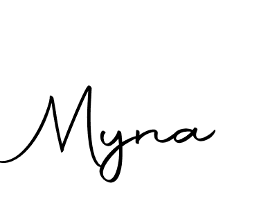 Use a signature maker to create a handwritten signature online. With this signature software, you can design (Autography-DOLnW) your own signature for name Myna. Myna signature style 10 images and pictures png