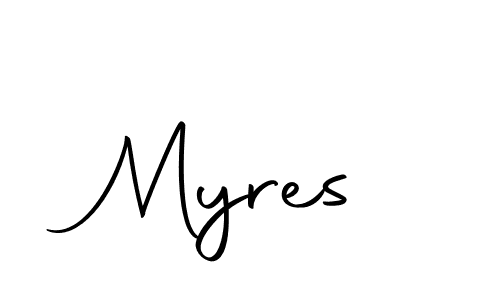 Use a signature maker to create a handwritten signature online. With this signature software, you can design (Autography-DOLnW) your own signature for name Myres. Myres signature style 10 images and pictures png