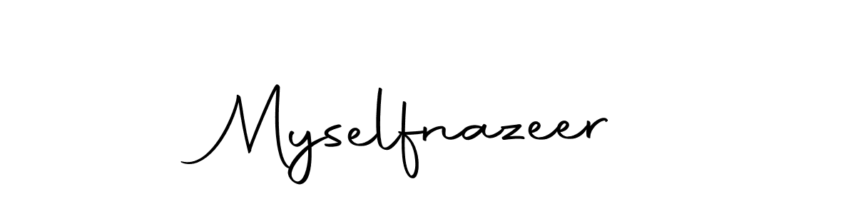 Use a signature maker to create a handwritten signature online. With this signature software, you can design (Autography-DOLnW) your own signature for name Myselfnazeer. Myselfnazeer signature style 10 images and pictures png