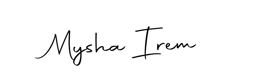 Design your own signature with our free online signature maker. With this signature software, you can create a handwritten (Autography-DOLnW) signature for name Mysha Irem. Mysha Irem signature style 10 images and pictures png