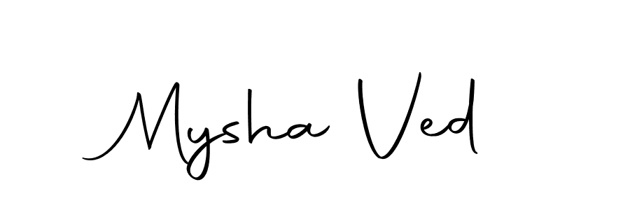 Use a signature maker to create a handwritten signature online. With this signature software, you can design (Autography-DOLnW) your own signature for name Mysha Ved. Mysha Ved signature style 10 images and pictures png