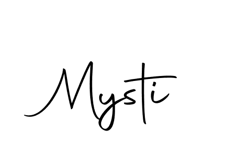 How to make Mysti signature? Autography-DOLnW is a professional autograph style. Create handwritten signature for Mysti name. Mysti signature style 10 images and pictures png