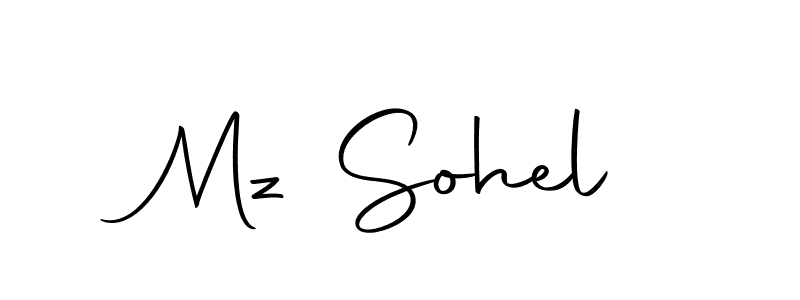 You should practise on your own different ways (Autography-DOLnW) to write your name (Mz Sohel) in signature. don't let someone else do it for you. Mz Sohel signature style 10 images and pictures png