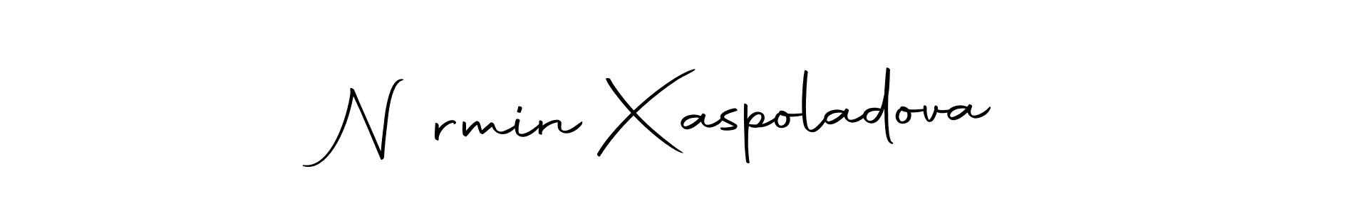 The best way (Autography-DOLnW) to make a short signature is to pick only two or three words in your name. The name Nərmin Xaspoladova include a total of six letters. For converting this name. Nərmin Xaspoladova signature style 10 images and pictures png