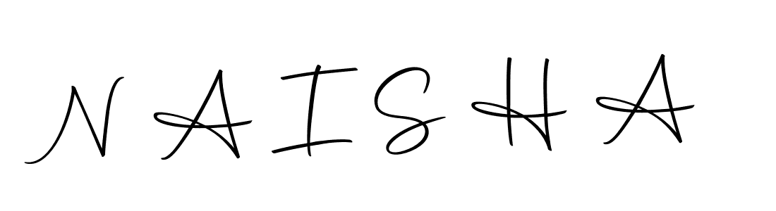 Design your own signature with our free online signature maker. With this signature software, you can create a handwritten (Autography-DOLnW) signature for name N A I S H A. N A I S H A signature style 10 images and pictures png