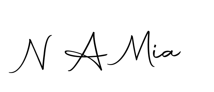 N A Mia stylish signature style. Best Handwritten Sign (Autography-DOLnW) for my name. Handwritten Signature Collection Ideas for my name N A Mia. N A Mia signature style 10 images and pictures png
