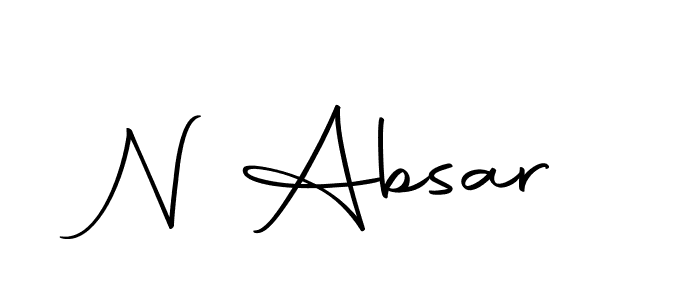 Design your own signature with our free online signature maker. With this signature software, you can create a handwritten (Autography-DOLnW) signature for name N Absar. N Absar signature style 10 images and pictures png