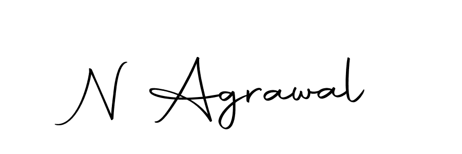 Create a beautiful signature design for name N Agrawal. With this signature (Autography-DOLnW) fonts, you can make a handwritten signature for free. N Agrawal signature style 10 images and pictures png