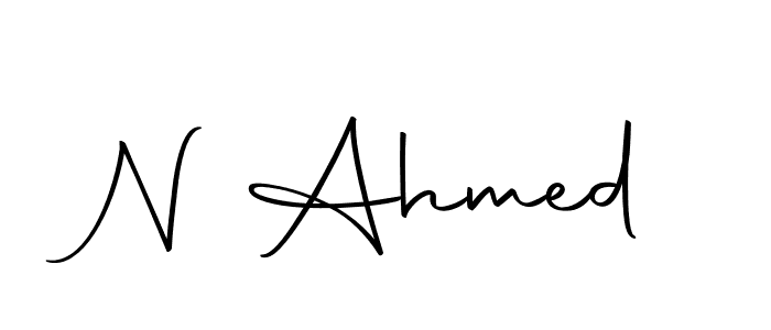 Also we have N Ahmed name is the best signature style. Create professional handwritten signature collection using Autography-DOLnW autograph style. N Ahmed signature style 10 images and pictures png