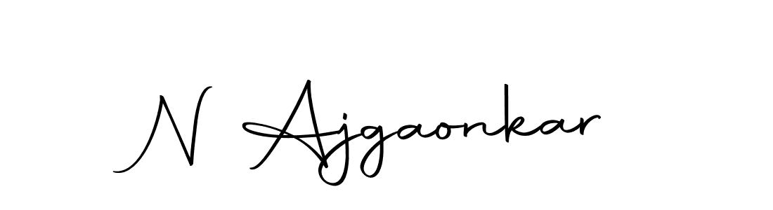 How to make N Ajgaonkar name signature. Use Autography-DOLnW style for creating short signs online. This is the latest handwritten sign. N Ajgaonkar signature style 10 images and pictures png