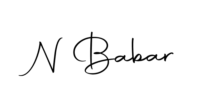 Here are the top 10 professional signature styles for the name N Babar. These are the best autograph styles you can use for your name. N Babar signature style 10 images and pictures png