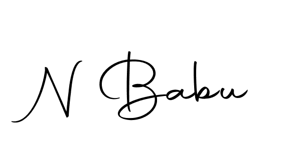 How to make N Babu name signature. Use Autography-DOLnW style for creating short signs online. This is the latest handwritten sign. N Babu signature style 10 images and pictures png