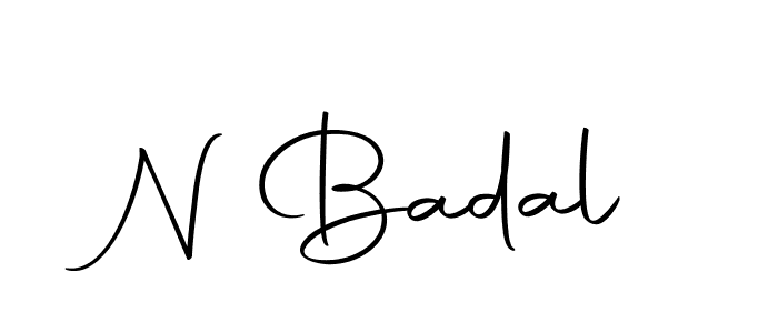Create a beautiful signature design for name N Badal. With this signature (Autography-DOLnW) fonts, you can make a handwritten signature for free. N Badal signature style 10 images and pictures png