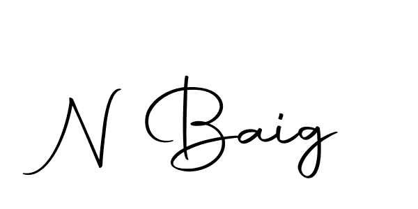 The best way (Autography-DOLnW) to make a short signature is to pick only two or three words in your name. The name N Baig include a total of six letters. For converting this name. N Baig signature style 10 images and pictures png