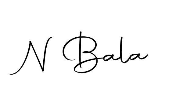 How to make N Bala name signature. Use Autography-DOLnW style for creating short signs online. This is the latest handwritten sign. N Bala signature style 10 images and pictures png