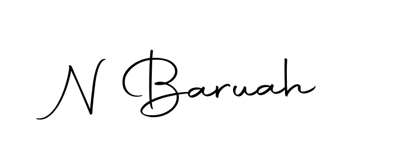 Make a beautiful signature design for name N Baruah. With this signature (Autography-DOLnW) style, you can create a handwritten signature for free. N Baruah signature style 10 images and pictures png