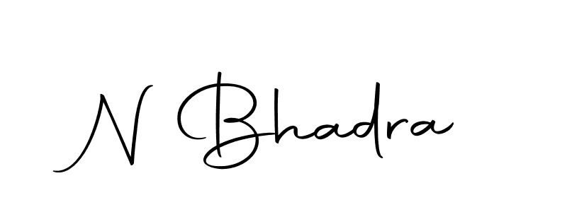 Design your own signature with our free online signature maker. With this signature software, you can create a handwritten (Autography-DOLnW) signature for name N Bhadra. N Bhadra signature style 10 images and pictures png