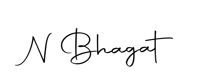 Create a beautiful signature design for name N Bhagat. With this signature (Autography-DOLnW) fonts, you can make a handwritten signature for free. N Bhagat signature style 10 images and pictures png