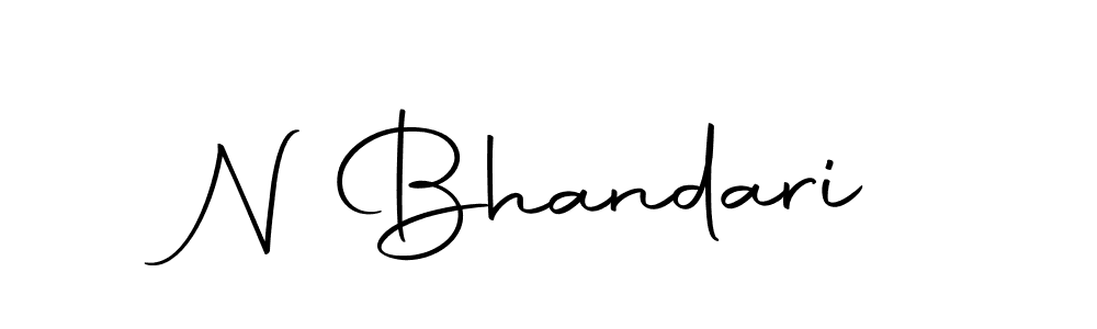 Make a beautiful signature design for name N Bhandari. With this signature (Autography-DOLnW) style, you can create a handwritten signature for free. N Bhandari signature style 10 images and pictures png