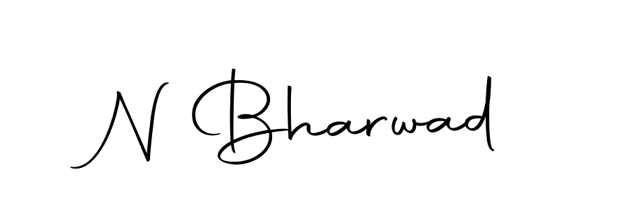 Make a beautiful signature design for name N Bharwad. With this signature (Autography-DOLnW) style, you can create a handwritten signature for free. N Bharwad signature style 10 images and pictures png