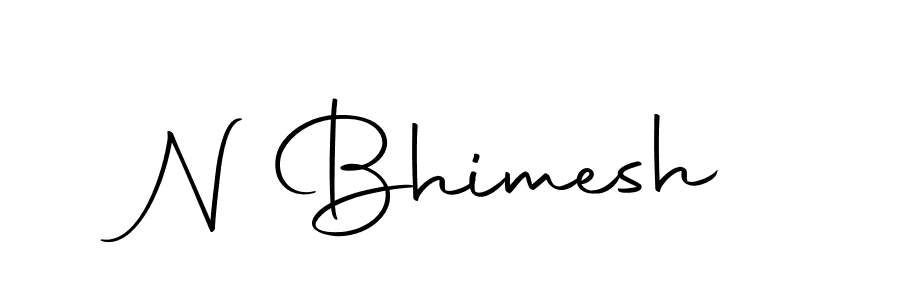 Create a beautiful signature design for name N Bhimesh. With this signature (Autography-DOLnW) fonts, you can make a handwritten signature for free. N Bhimesh signature style 10 images and pictures png