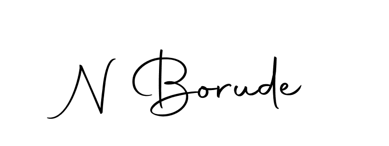 Design your own signature with our free online signature maker. With this signature software, you can create a handwritten (Autography-DOLnW) signature for name N Borude. N Borude signature style 10 images and pictures png