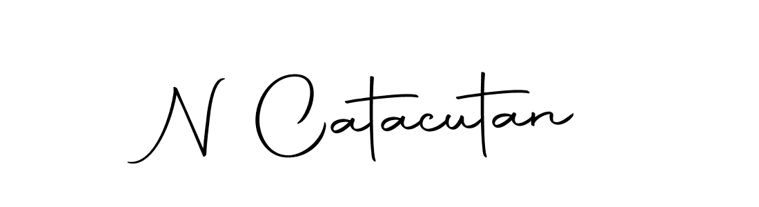 Design your own signature with our free online signature maker. With this signature software, you can create a handwritten (Autography-DOLnW) signature for name N Catacutan. N Catacutan signature style 10 images and pictures png