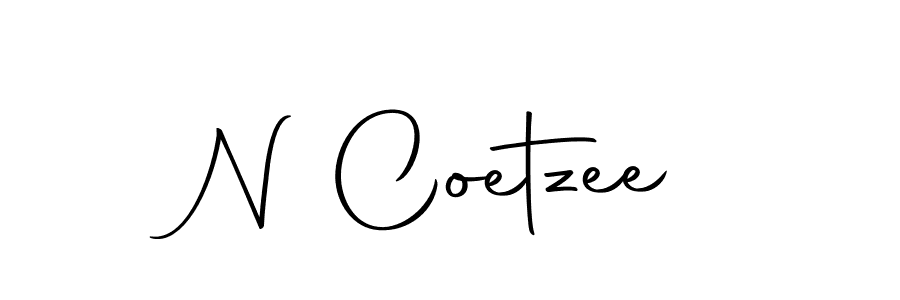 Create a beautiful signature design for name N Coetzee. With this signature (Autography-DOLnW) fonts, you can make a handwritten signature for free. N Coetzee signature style 10 images and pictures png